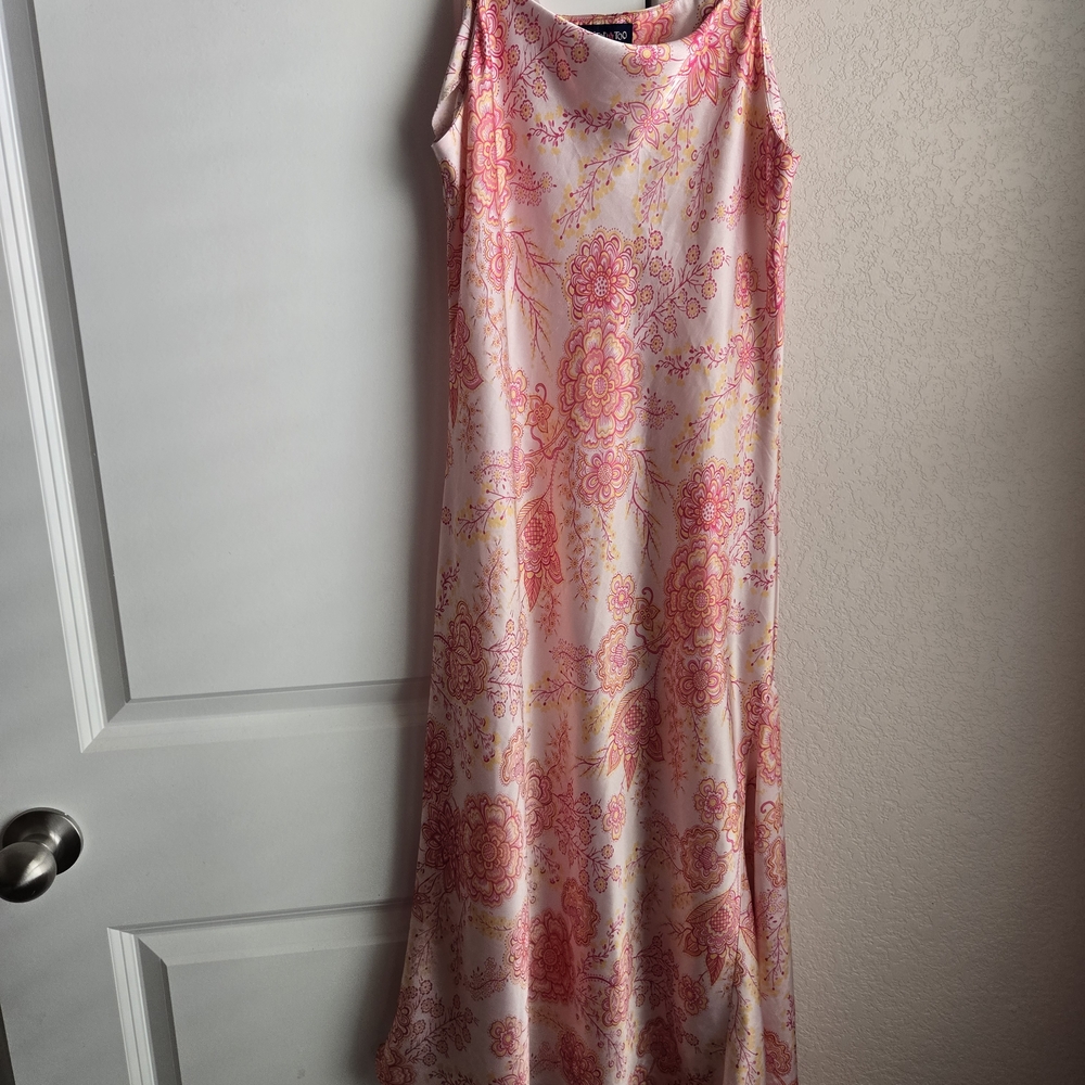 Limited Too Pink Sheath Maxi Dress Spaghetti Strap